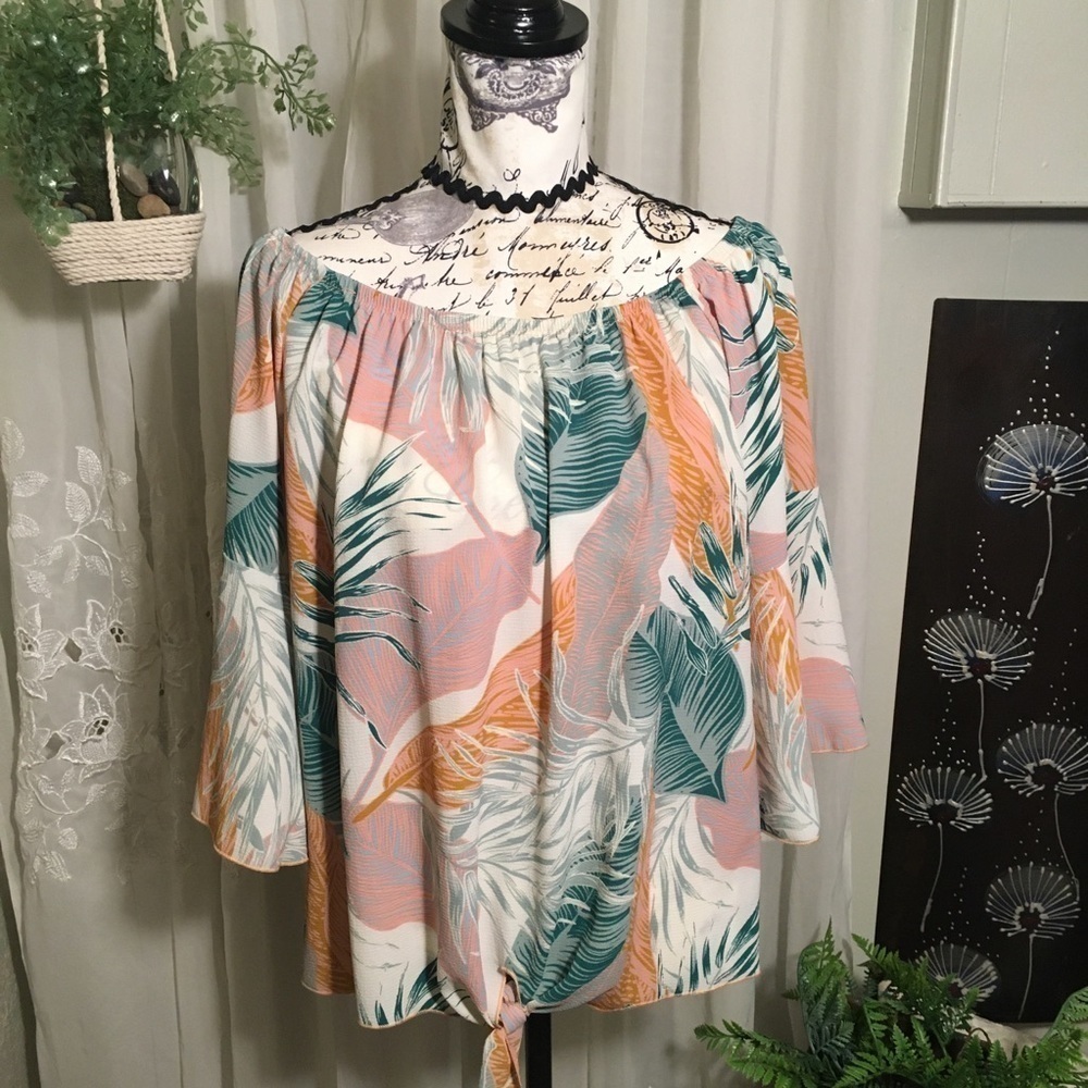 ADORA ruffle tie waist blouse